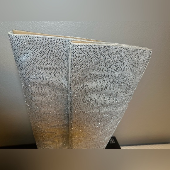 I.N.C. International Concepts Saveria Over The Knee Boots size 7.5M silver bling - Picture 7 of 15